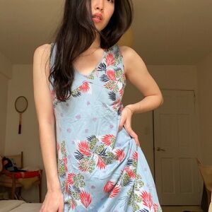 Thrifty blue floral summer dress